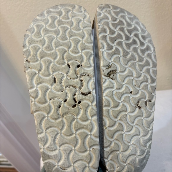 Papillio by Birkenstock Platform Sandals White Adjustable Buckle Slides Size 39 - Picture 4 of 6